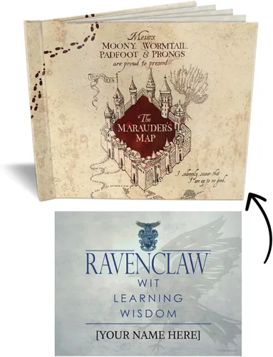 Miniatura 14 de Harry Potter - Marauder's Map Sketchbook - Contains Personalized Gryffindor Certificate and 5 Blank Parchment Papers - Officially Licensed