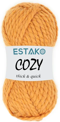 Miniatura 35 de Estako Cozy Thick & Quick Yarn - Hilo acogedor grueso y rápido, 20% lana, 80% acrílico, suave, súper voluminoso, peso #6, para tejer y hacer 50187