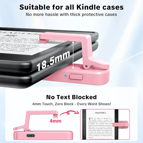 Miniatura 3 de Anillo de volteo de página remoto para Kindle Paperwhite Oasis Scribe Kobo, diseñado para estuches gruesos, clicker de volteo de página, control