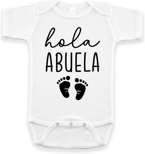 Hola Abuela - Body infantil con anuncio de embarazo para abuela española