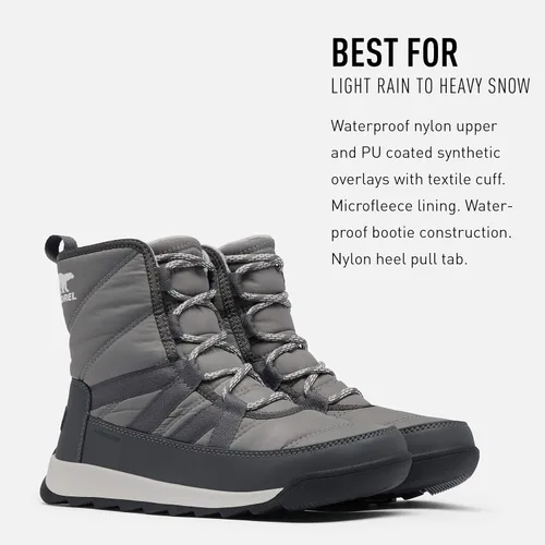 Miniatura 3 de SOREL Whitney Botas cortas con cordones para mujer, botas de invierno de nailon impermeables