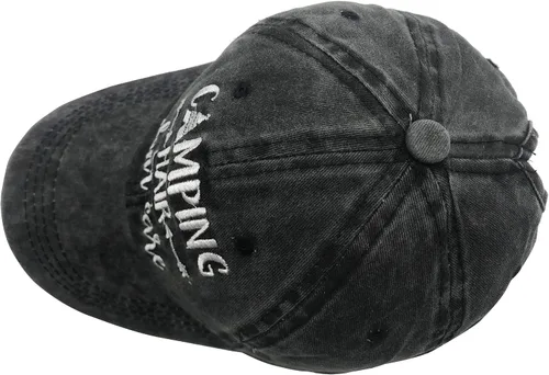 Miniatura 4 de MANMESH HATT Camping Hair Don't Care Ponytail Hat Vintage Washed Distressed Baseball Dad Cap for Women