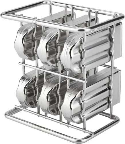 Miniatura 2 de Juego de 6, reutilizables de acero inoxidable para helados industriales para el hogar, cocina, bricolaje, herramienta para hacer hielo con bandeja