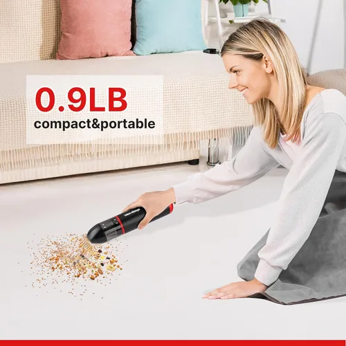 Miniatura 10 de Shop-Vac Aspiradora de coche y plumero 2 en 1, aspiradora inalámbrica portátil de soplado/succión de 14000 Pa, mini soplador, portátil y ligero