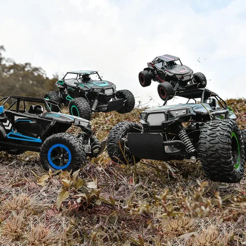 Miniatura 8 de BEZGAR TB142 - Coche de control remoto a escala 1:14, 12.4 mi/h 2WD todo terreno, vehículo eléctrico todoterreno con dos baterías recargables