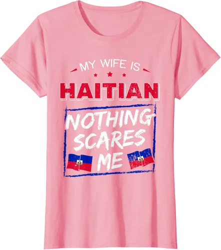 Miniatura 11 de My Wife Is Haitian Republic of Haiti Heritage Roots - Camiseta con bandera, Negro, S