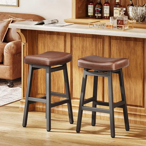 Miniatura 13 de Raynesys - Juego de 2 taburetes de bar de altura de mostrador, Taburetes de bar de 24 pulgadas para encimera de cocina, Taburetes de cocina