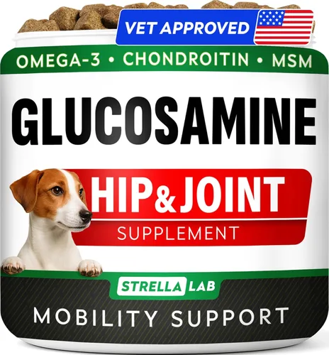 Miniatura 18 de STRELLALAB Glucosamina líquida para perros con colágeno (16 oz) – Suplemento totalmente natural para cadera y articulaciones, glucosamina