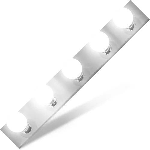 Lighting Five Light Vanity Strip - Lámpara de espejo estilo Hollywood con placas cromadas, accesorios de grado de salón para dormitorio, baño,