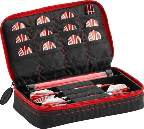 Casemaster Plazma - Estuche para dardos de punta suave y de acero, tiene capacidad para 3 dardos y cuenta con tubo de almacenamiento integrado y
