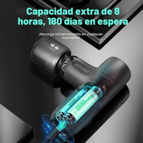 Miniatura 6 de arboleaf Mini pistola de masaje Thermacool, masajeador muscular de calor y frío para aliviar el dolor de espalda, masaje de percusión frío y Gris