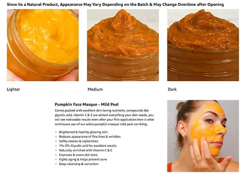 Miniatura 6 de L&I Apothecary 4 onzas líquidas Arista Pumpkin Enzyme Mask - Mascarilla exfoliante para tono desigual, líneas finas y opacidad. Máscara aclaradora.