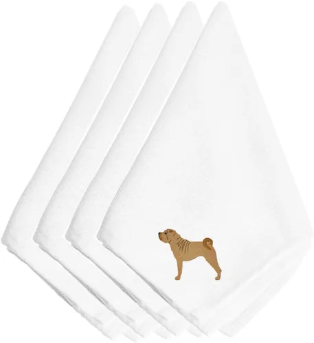 Miniatura 65 de Caroline's Treasures BB3448NPKE Affenpinscher - Juego de 4 servilletas bordadas, lavables, suaves, duraderas, servilletas de mesa para hotel