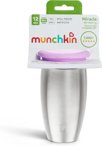 Miniatura 5 de Munchkin Miracle Stainless Steel 360 - Vaso para sorber (rosa/morado)