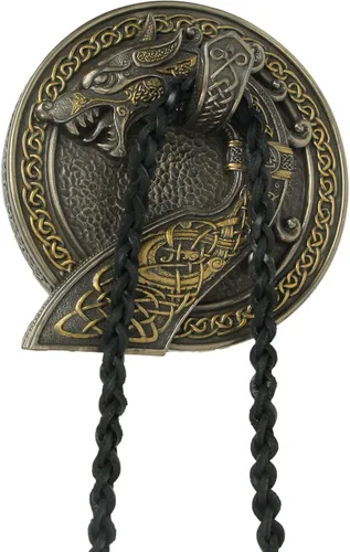 Miniatura 3 de Veronese Design Sigur Slaying Fafnir - Cuerno vikingo con dragón para montaje en pared, resina fundida en frío, acabado antiguo de brozne