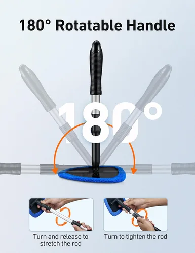 Miniatura 5 de AstroAI - Limpiador de parabrisas, limpiador de microfibra para ventanas de automóviles con 4 almohadillas de microfibra reutilizables, lavables