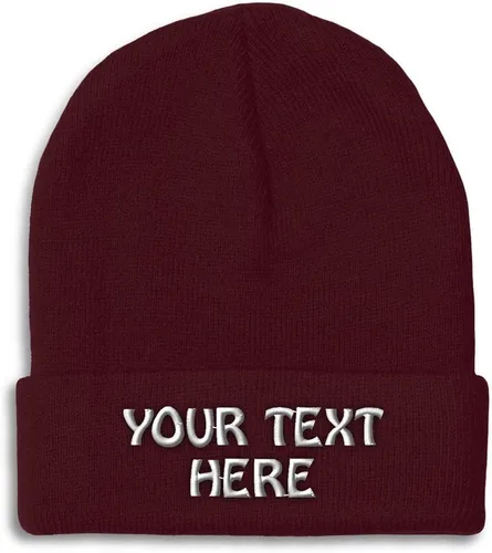 Miniatura 7 de Gorro de invierno para hombres y mujeres, gorro de acrílico con texto personalizado personalizado