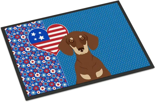 Miniatura 100 de Caroline's Treasures WDK5119JMAT Airedale Terrier USA - Tapete para interiores o exteriores, 24 x 36 pulgadas, tapete para puerta delantera