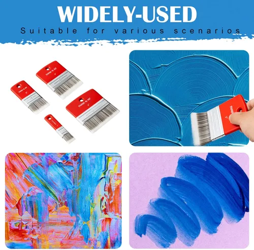 Miniatura 6 de Falling in Art Pincel plano para pintura de paleta para pinturas al óleo y acrílicas, 1 pulgada