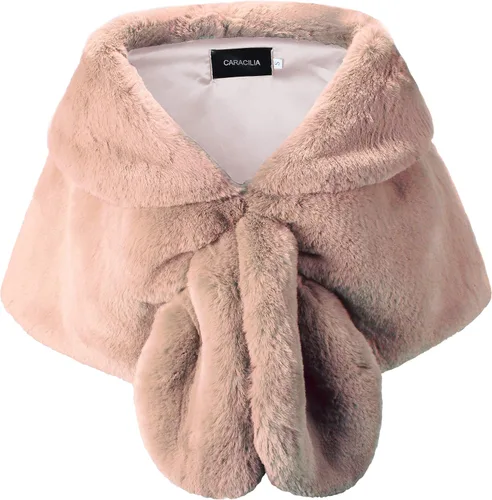 Caracilia - Elegante estola tipo chal en piel sintética para el invierno.