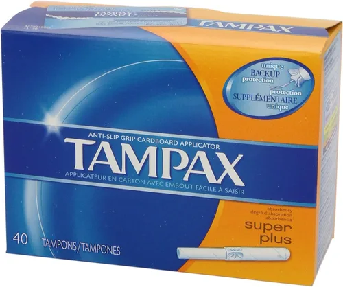 Miniatura 8 de Tampax Tampones de cartón para mujer Super Plus Absorbencia, agarre antideslizante, falda de protección contra fugas, sin perfume, 40