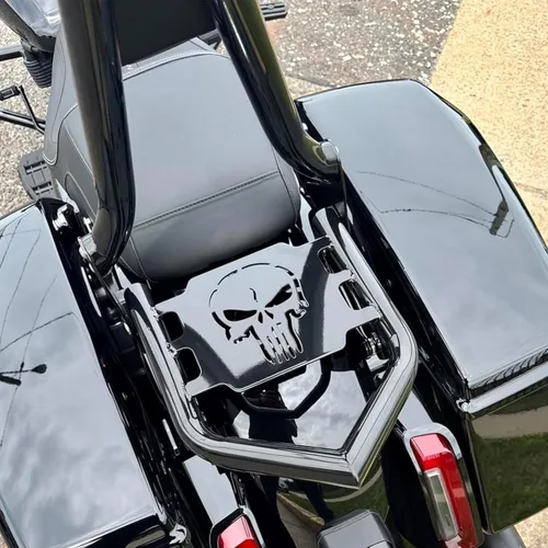 Miniatura 3 de TDZ Soporte para portabultos desmontable negro para Harley Touring Street Glide Road King Road Glide Electra Glide 2009-2024