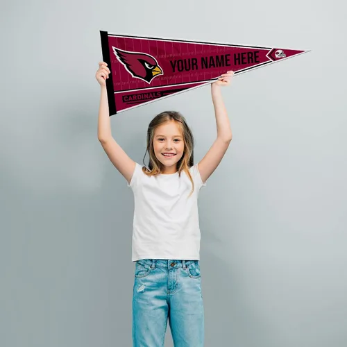 Miniatura 5 de Rico Industries NFL Football Arizona Cardinals - Banderín de fieltro suave personalizado de 12 x 30 pulgadas, EZ para colgar