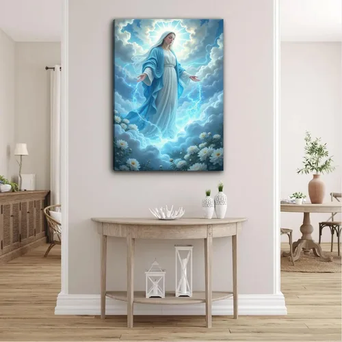 Miniatura 6 de Lienzo de Arte de Pared de la Virgen María. Pintura de Arte Católico. Pósteres de la Madre de Jesús, Arte Impreso para la Iglesia, Dormitorio, Sala