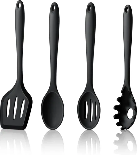 Miniatura 18 de LIANYU Juego de 4 piezas de utensilios de cocina, utensilios de cocina de silicona de grado alimenticio, herramientas de cocina de estilo granja