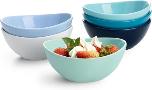 Miniatura 15 de Sweese Cuencos pequeños de porcelana blanca de 10 onzas, juego de 6 cuencos de postre, helado, aperitivos y yogur, cuencos de cerámica para servir
