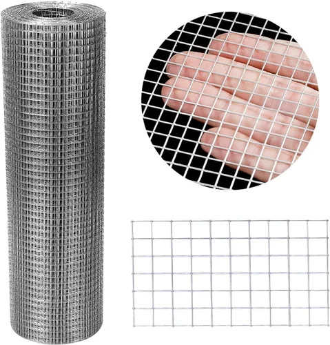 Miniatura 8 de Tela Metálica 4'' x 20' de 1/4 pulgada, Rollo de Malla de Alambre Galvanizado (23 GA), Malla para Pollos para Corrales/Gallineros, Malla