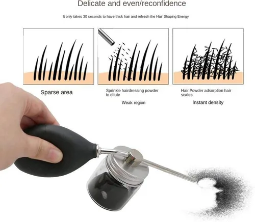 Miniatura 5 de Amagogo Botellas de spray en polvo - Herramientas de peluquería portátiles, dispensador de bomba de pulverización de purpurina seca/mica, aplicador