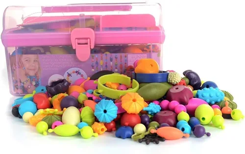 Miniatura 7 de GILI Pop Beads - Kit de fabricación de joyas para niñas de 3, 4, 5, 6, 7, 8 años, juguetes de artes y manualidades para niños de 4 a 8 años, collar