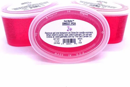 Peel, MELT and Enjoy - Paquete de 3 unidades de gel para calentar y quemadores con aroma a guisantes