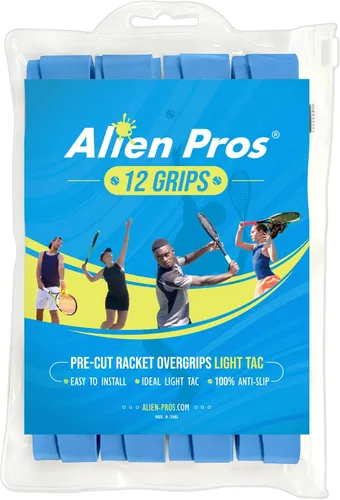 Miniatura 11 de Alien Pros - Cinta de agarre para raqueta de tenis (6 agarres), agarre de tenis precortado y con sensación ligera táctil, cinta de agarre