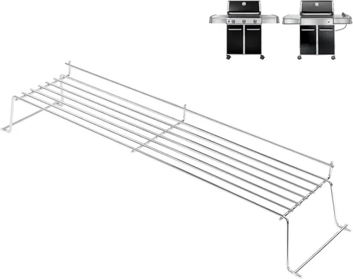 Miniatura 16 de QuliMetal Rejilla de calentamiento de acero inoxidable para Weber Spirit 200 y Spirit II 200 Series, compatible con modelos E/S-210, E/S-220