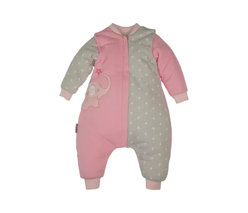 Miniatura 3 de Saco de dormir para niños pequeños con pies Tog 2.5 Saco de dormir para bebé con pierna manta móvil de manga larga para caminar, Rosa
