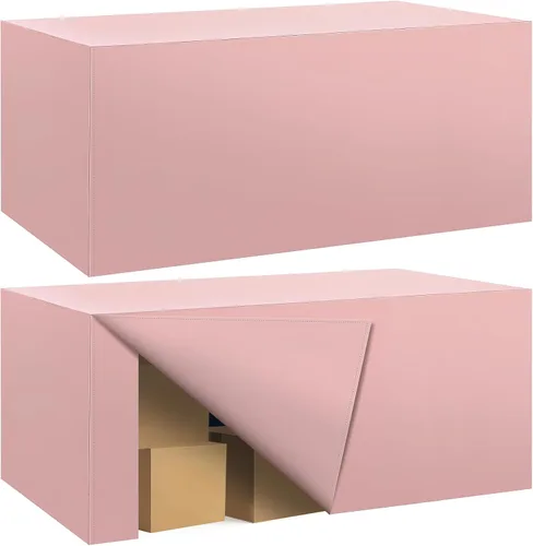 Miniatura 63 de Paquete de 2 manteles ajustados para mesa rectangular de 4 pies, 48 x 24 pulgadas, cubiertas de mesa verde manzana, tela de poliéster resistente al