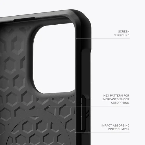 Miniatura 5 de URBAN ARMOR GEAR UAG - Funda compatible con iPhone 15 Pro de 6.1 pulgadas, funda Metropolis LT Kevlar negra con imán integrado compatible con carga