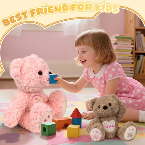 Miniatura 2 de Oso de Peluche Personalizado con Nombre Bordado, Oso de Peluche Personalizado para Bebé, Osos de Peluche para Niños y Adultos de 1+ Año de Edad