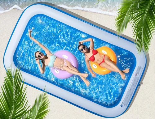 Miniatura 8 de Piscina inflable para niños, centro de natación familiar para niños, piscina de tamaño completo para niños, adultos, piscina fácil de configurar