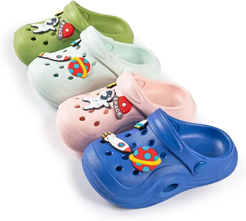 Miniatura 4 de Casazoe Zuecos de agua para niños y niñas pequeños, sandalias de agua sin cordones, ligeras, para exteriores, verano, playa, piscina
