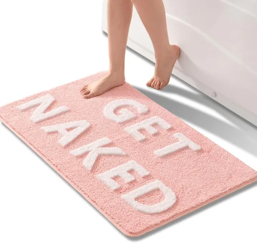 Miniatura 15 de QJHOMO Get Naked Bath Mat Alfombras Lindas de Baño Lindas Alfombras de Baño Graciosas Antideslizantes Decoración de Bañera Antideslizante Alfombra