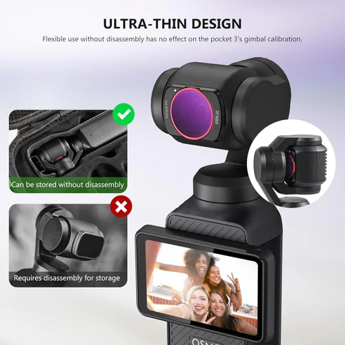 Miniatura 6 de STARTRC Juego de filtros NDPL para DJI Osmo Pocket 4/3 Creator Combo Accesorios – Paquete de 4 ND/PL16, ND/PL 32, ND/PL 64, ND/PL256 (magnético)