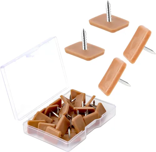 Luter 30 guías deslizantes de cajones con clavo, cajones de plástico con tachuelas deslizantes de muebles para cajones que se sacan fácil y