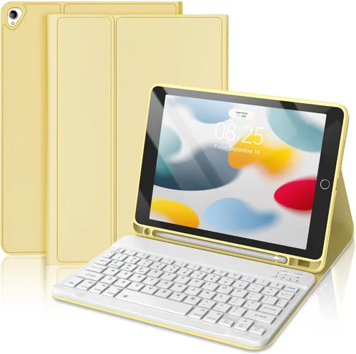 Miniatura 18 de Funda con teclado táctil para iPad de 9ª/8ª/7ª generación de 10.2 pulgadas, Pro 10.5, Air 3ª generación, funda inteligente con soporte para lápices