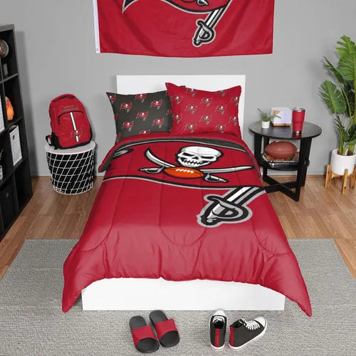 FOCO Unisex-Adult NFL Team Logo Bed in a Bag Comforter Bedding 3-Piece Set