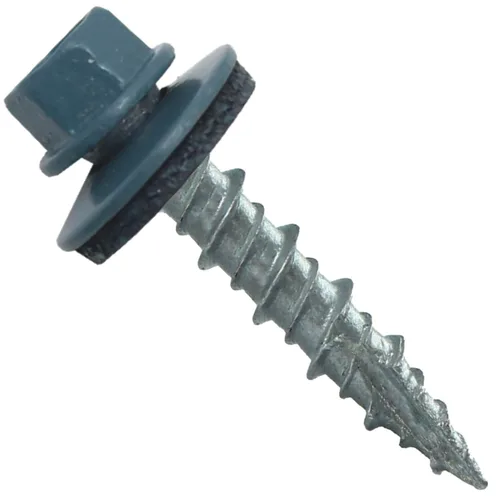 Miniatura 24 de Tornillos para techo de metal: (250) 10 x 1 sin pintura galvanizados con cabeza hexagonal para techo de chapa. Tornillos autoiniciados de metal