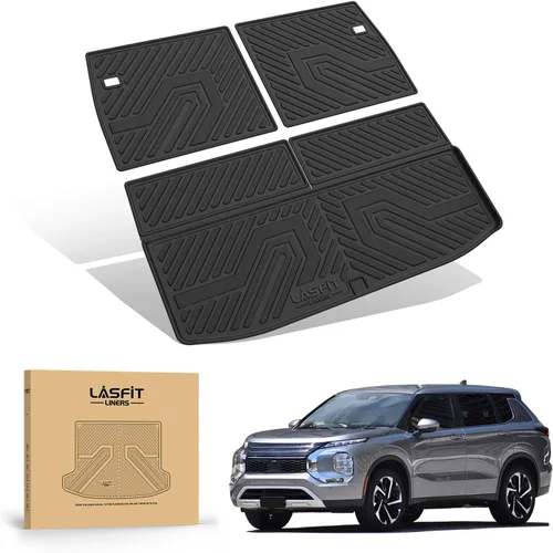 Miniatura 26 de LASFIT Tapetes de elastómero termoplástico para 1a y 2a fila de asientos de auto, para todo tipo de clima