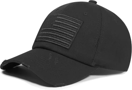 Miniatura 18 de IIN Gorra de béisbol con bandera estadounidense para hombres y mujeres, de perfil bajo, militar, militar, militar, para papá